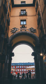 Low angle view of buildings in city