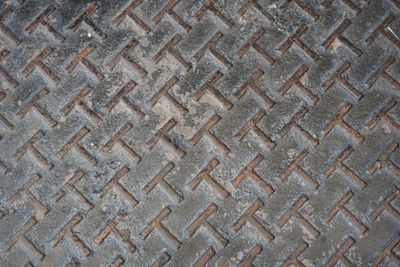 Full frame shot of old metal grate