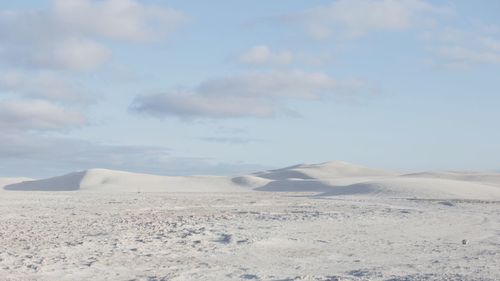 Scenic view of desert against sky