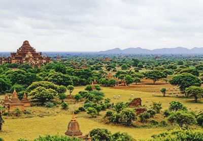 Scenic view of temple against sky