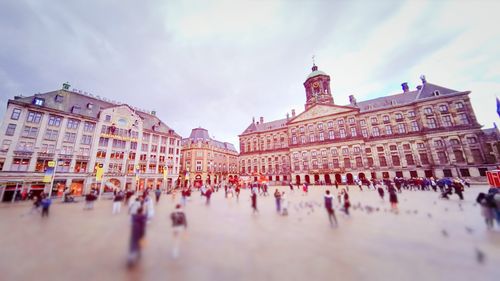 Low angle view of historic building against sky