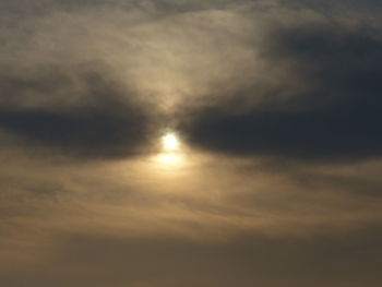 Low angle view of sky at sunset