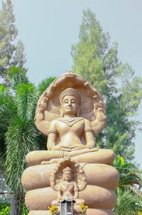 Close-up of statue against clear sky