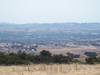 Scenic view of landscape against clear sky