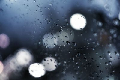 Full frame shot of wet raindrops