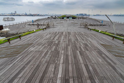 The futuristic yokohama passenger terminal, japan