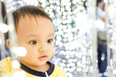 Close-up portrait of cute baby