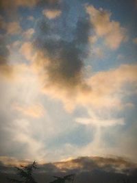 Low angle view of cloudy sky