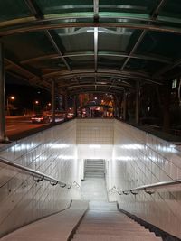 Empty illuminated tunnel