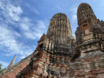 Low angle view of temple against sky