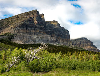 Scenic view of rocky mountains against sky