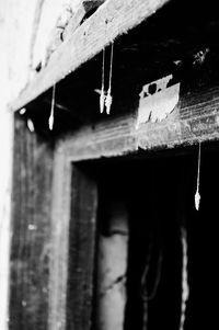 Close up of wooden table