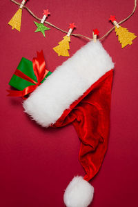 Christmas decorations on table