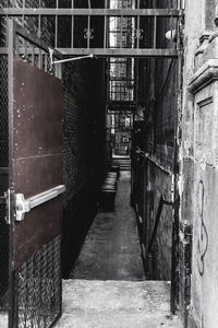 View of narrow alley