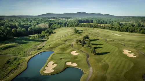 Aerial photo of golf course