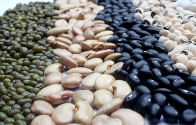 Close-up of various beans