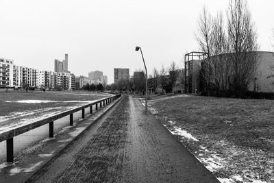 View of city against clear sky