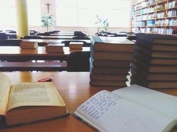 Empty chairs and table