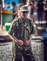 Full length of man standing in city