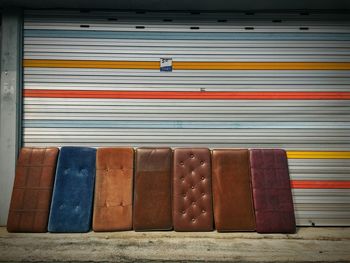 Leather seats outside shutter