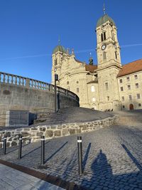 View of historic building against blue sky