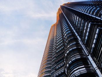 Low angle view of modern building against sky