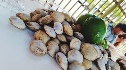 Close-up of fruits on table