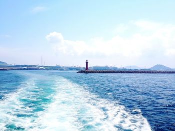 Scenic view of sea against sky