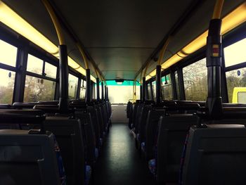 Interior of empty bus