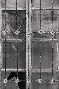 Full frame shot of rusty metal fence