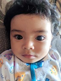 Close-up portrait of cute baby