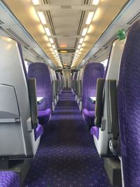 Interior of empty train