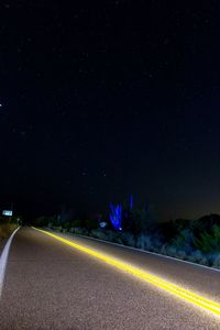 Country road at night