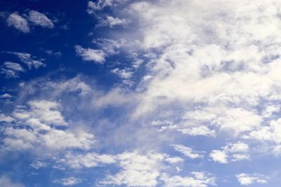 Low angle view of clouds in sky