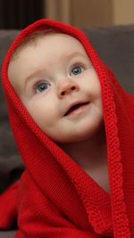 Close-up portrait of cute boy