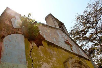 Low angle view of built structure against sky