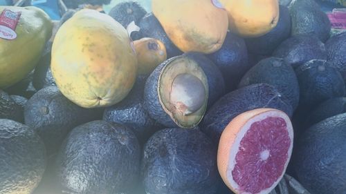 Full frame shot of fruits for sale in market