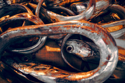 Full frame shot of fishes for sale