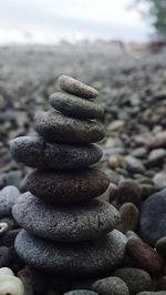 Close-up of stones on stones