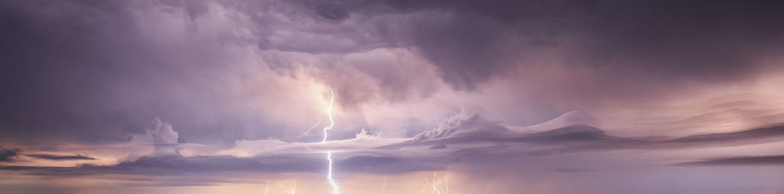 Low angle view of lightning in sky