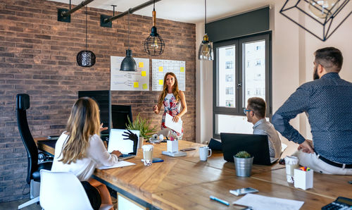 Business people having discussion at office