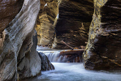 Scenic view of waterfall