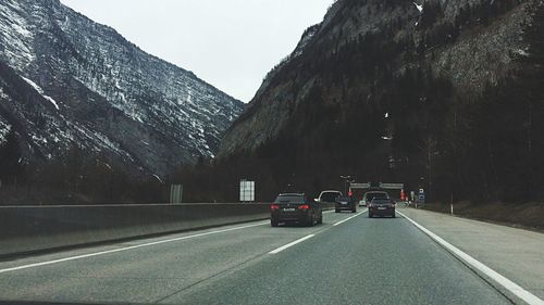 Road passing through mountains