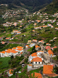 High angle view of townscape