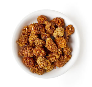 High angle view of breakfast in plate