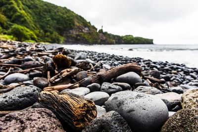 Rocks on beach