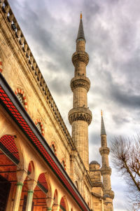 Low angle view of historical building against sky