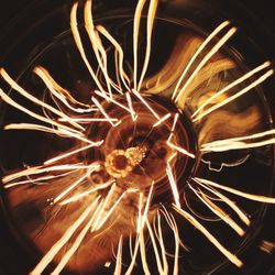 Close-up of illuminated firework display at night