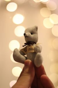 Close-up of hand holding toy