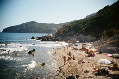 Group of people on beach